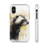 Badger on a Yellow Background - Impact Resistant Phone Case iPhone X Matte